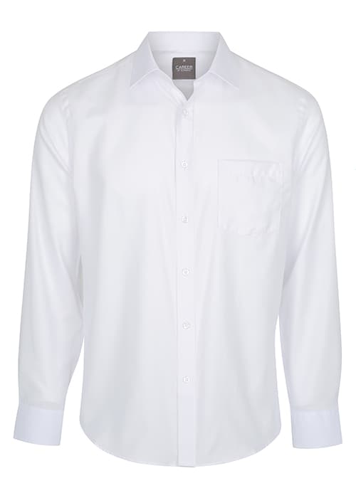 Ultimate White Long Sleeve Shirt - Mens - Simply Uniforms